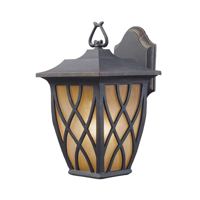 Elk Lighting Shelburne 1-Light Outdoor Sconce in Weathered Charcoal