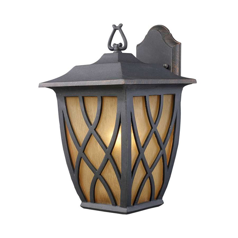 Elk Lighting Shelburne 1-Light Outdoor Sconce in Weathered Charcoal