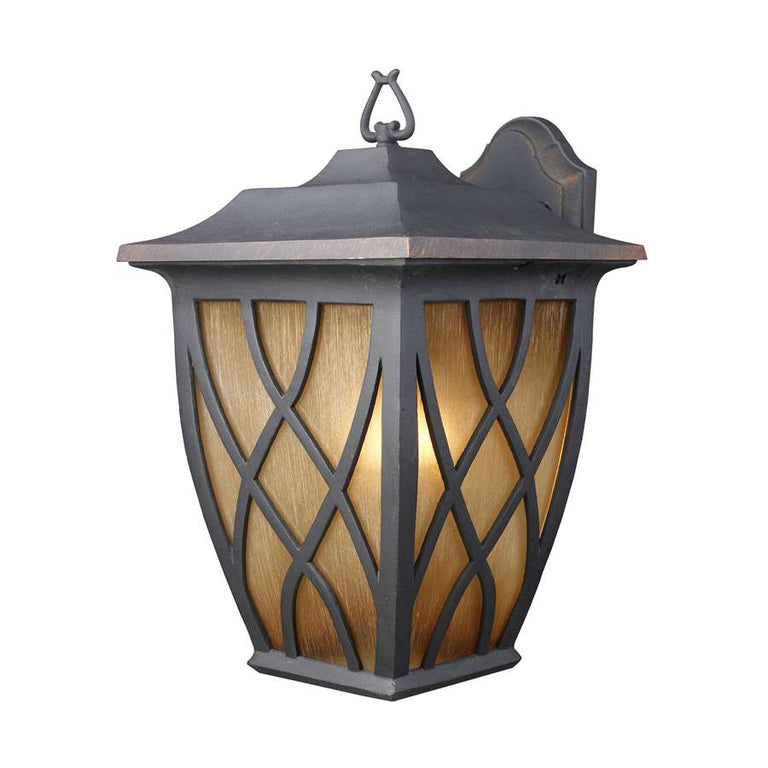 Elk Lighting Shelburne 1-Light Outdoor Sconce in Weathered Charcoal