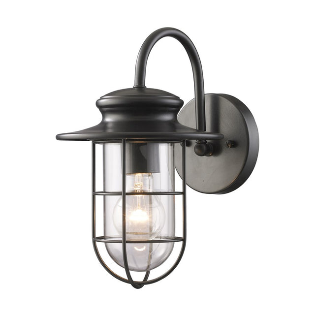 Elk Lighting Portside 1-Light Outdoor Sconce in Matte Black