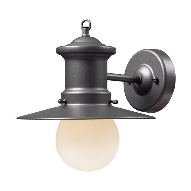 Elk Lighting Maritime 1- Light Outdoor Sconce in Graphite