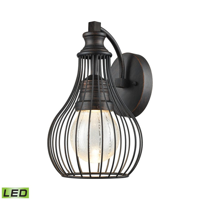 ELK Osage Outdoor LED Wall Sconce in Weathered Charcoal