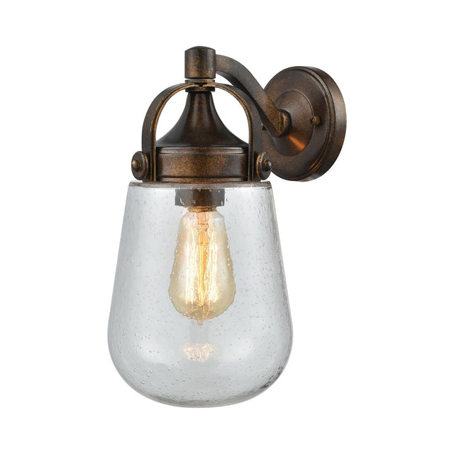 ELK Lowden 1 Light Outdoor Wall Sconce in Hazelnut Bronze