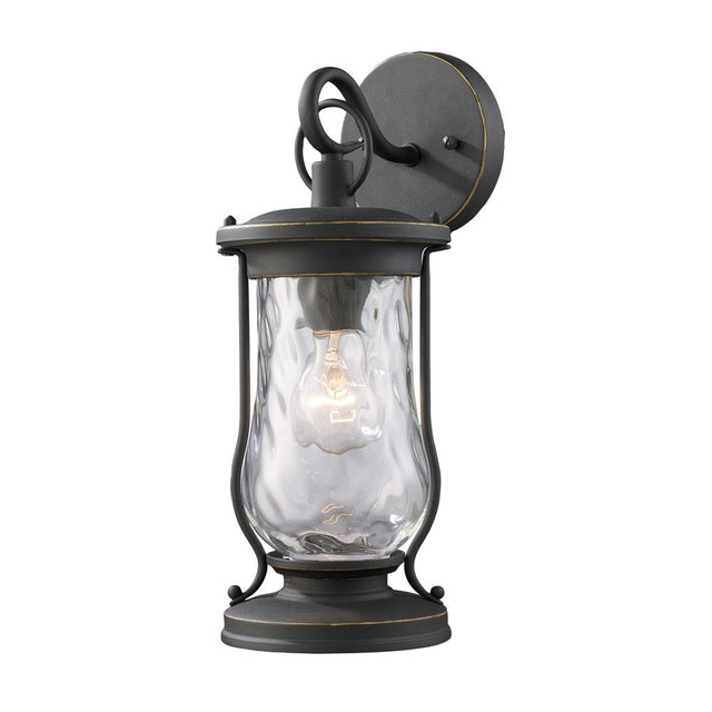 Elk Lighting Farmstead 1-Light Outdoor Sconce in Matte Black