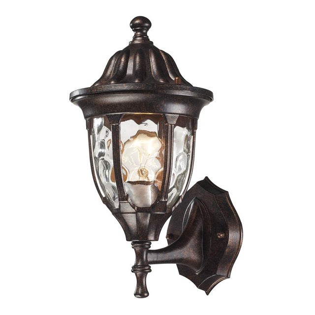 Elk Lighting Glendale 1 Light Outdoor Sconce in Regal Bronze