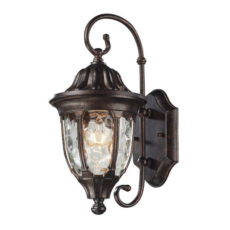 Elk Lighting Glendale 1 Light Outdoor Sconce in Regal Bronze