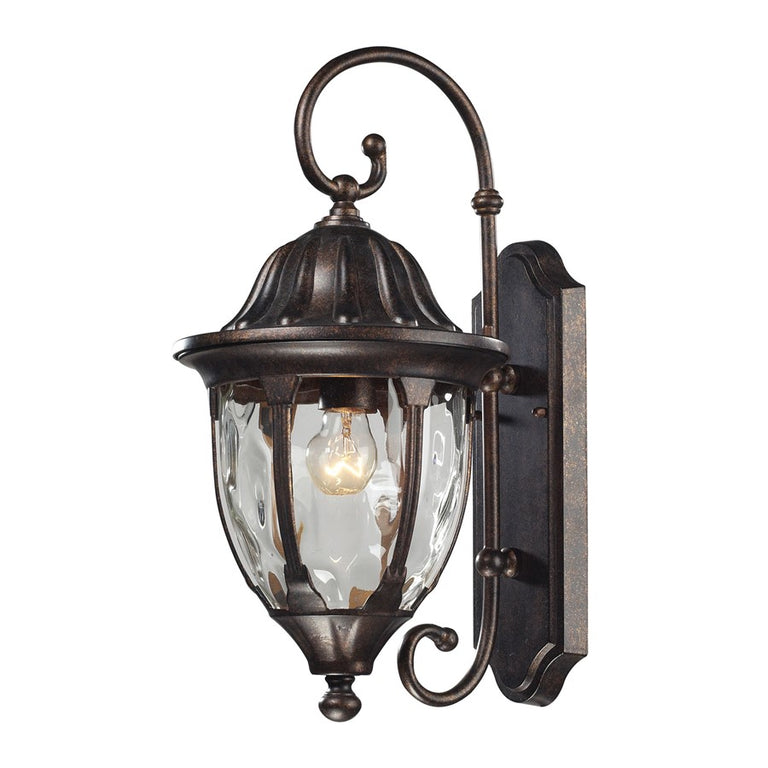 Elk Lighting Glendale 1 Light Outdoor Sconce in Regal Bronze