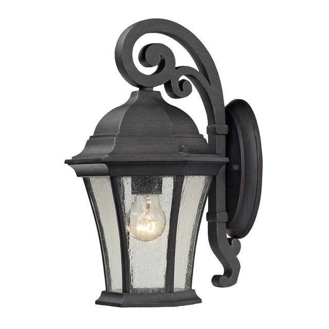Elk Lighting Wellington Park 1 Light Outdoor Sconce Weathered Charcoal