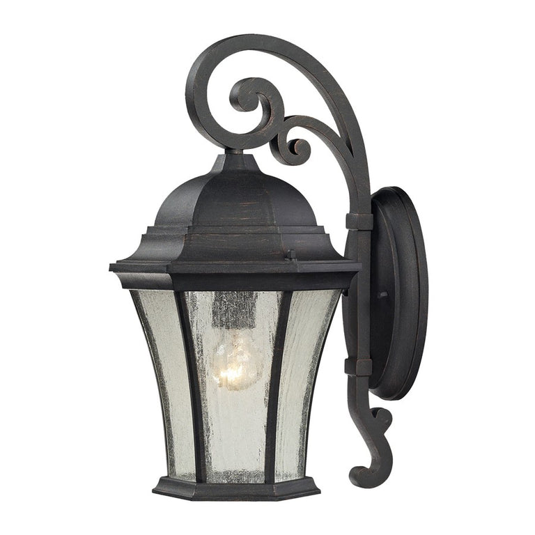 Elk Lighting Wellington Park 1 Light Outdoor Sconce Weathered Charcoal