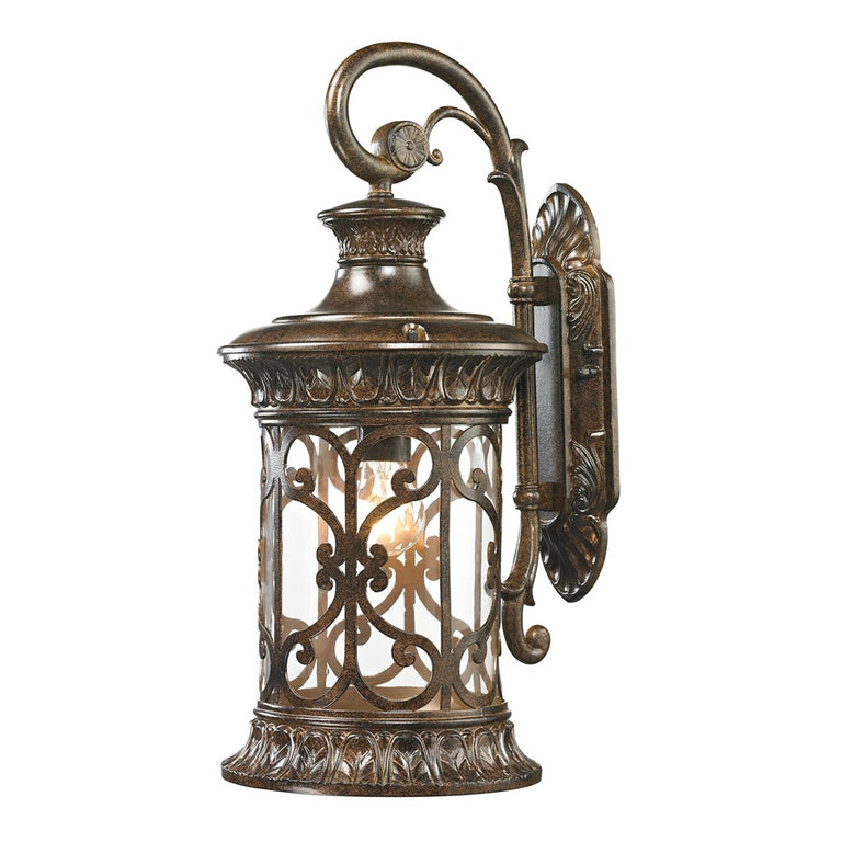 Elk Lighting Orlean Collection 1 Light Outdoor Sconce Hazelnut Bronze