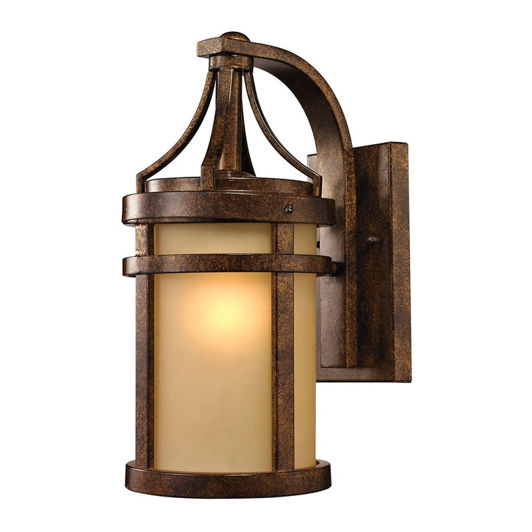 Elk Lighting Winona Collection 1 Light Outdoor Sconce Hazelnut Bronze