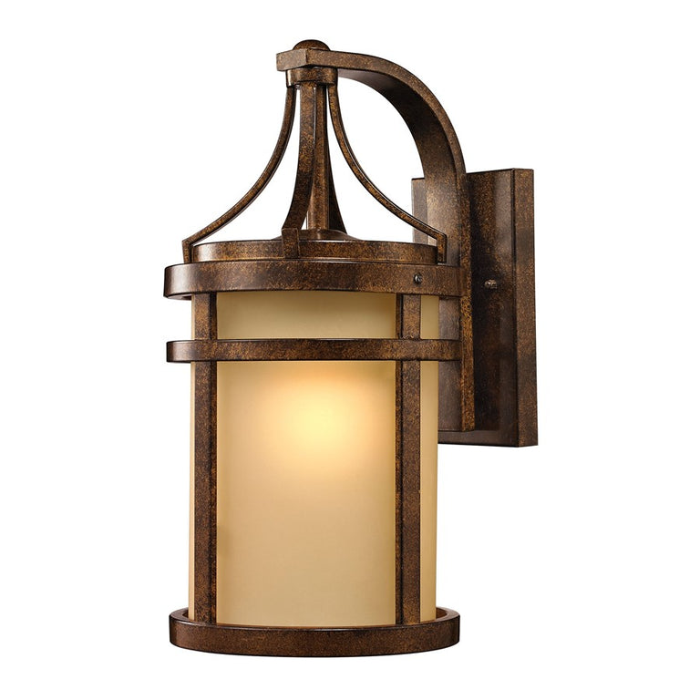 Elk Lighting Winona Collection 1 Light Outdoor Sconce Hazelnut Bronze
