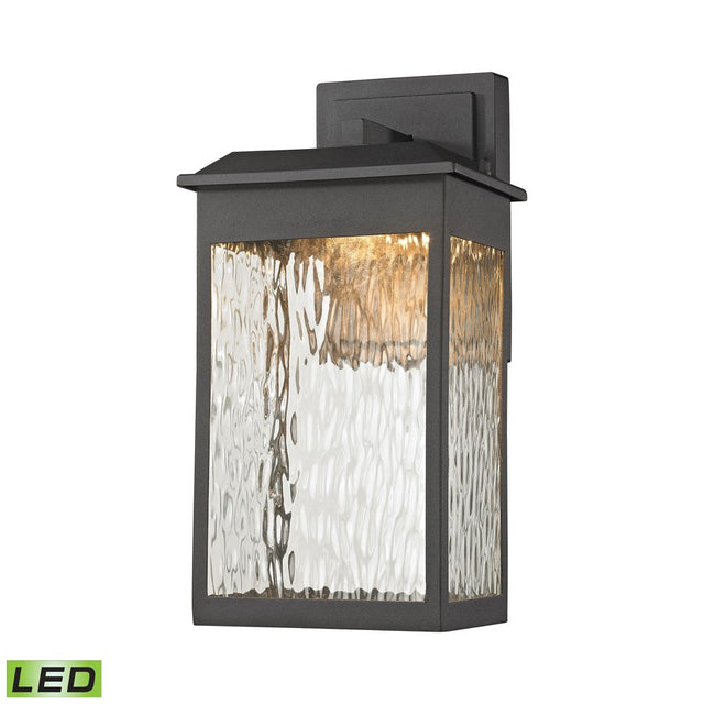 ELK Newcastle LED Outdoor Wall Sconce in Matte Black