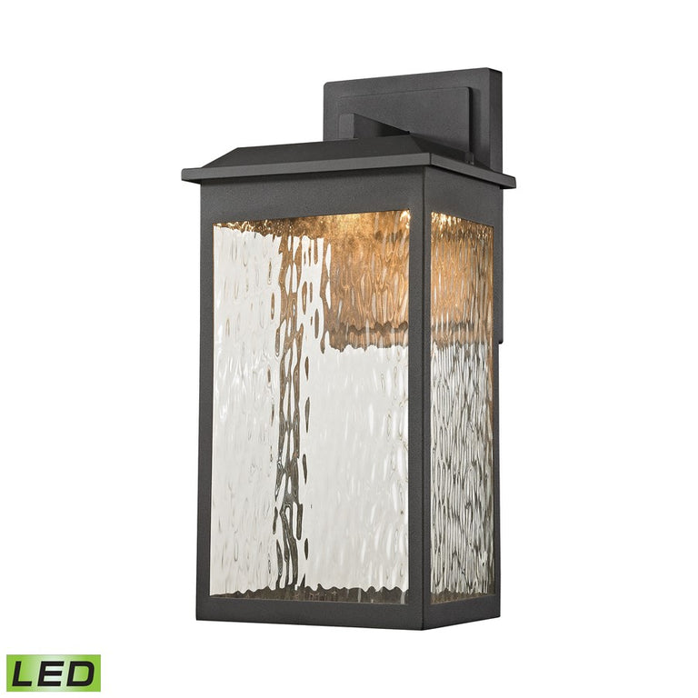 ELK Newcastle LED Outdoor Wall Sconce in Matte Black