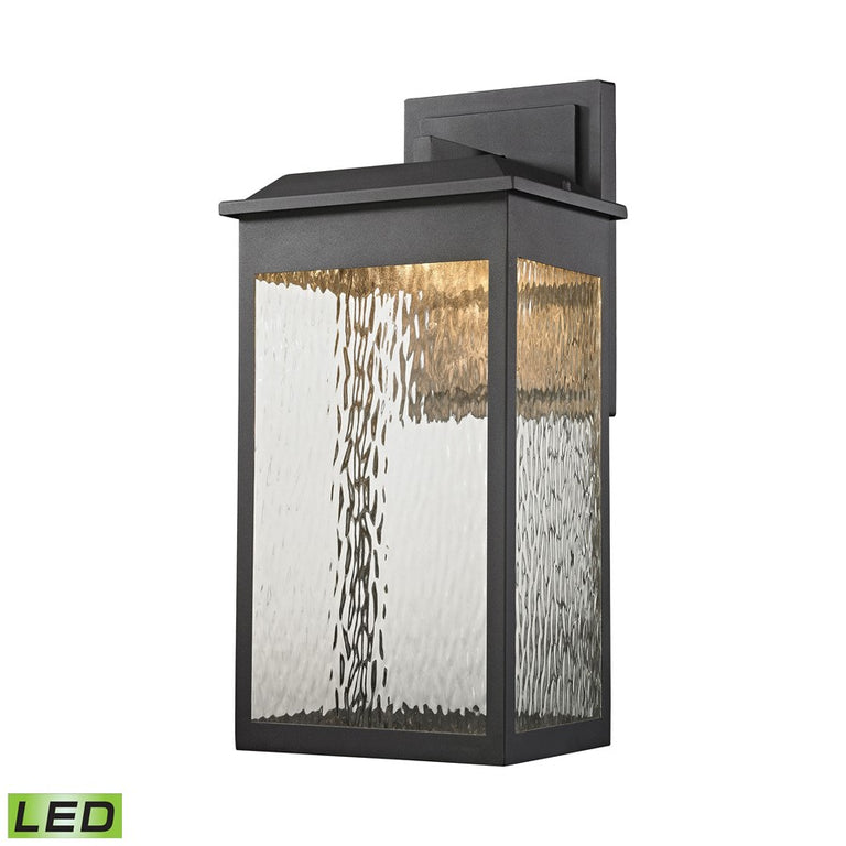 ELK Newcastle LED Outdoor Wall Sconce in Matte Black