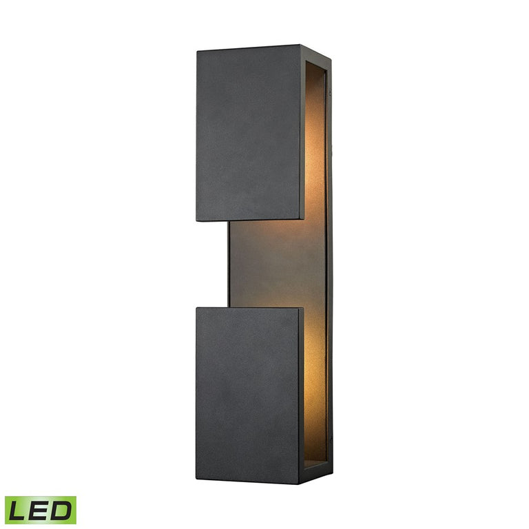 ELK Pierre LED Outdoor Wall Sconce in Textured Matte Black