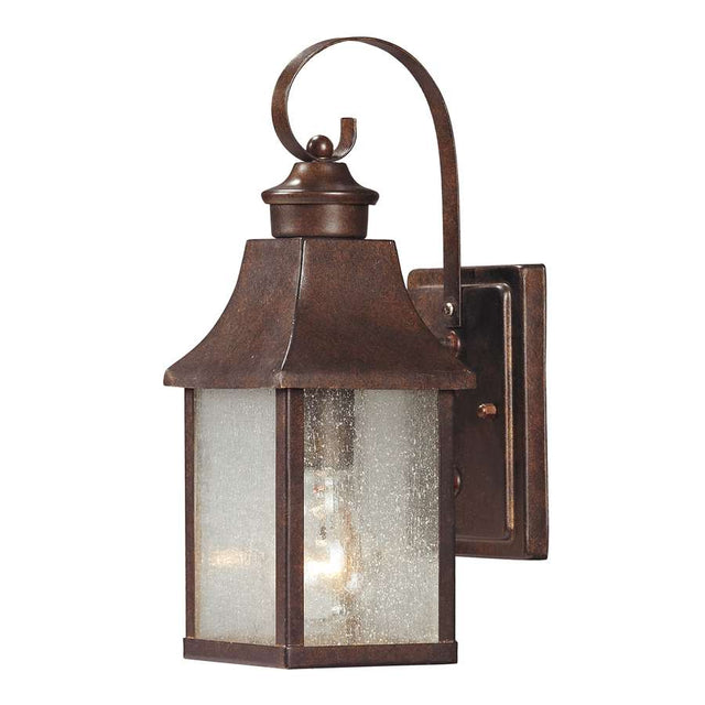 Elk Lighting Town Square 1 Light Outdoor Sconce in Hazelnut Bronze