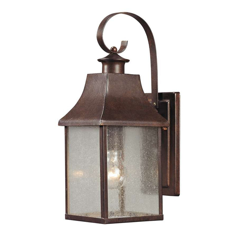 Elk Lighting Town Square 1 Light Outdoor Sconce in Hazelnut Bronze