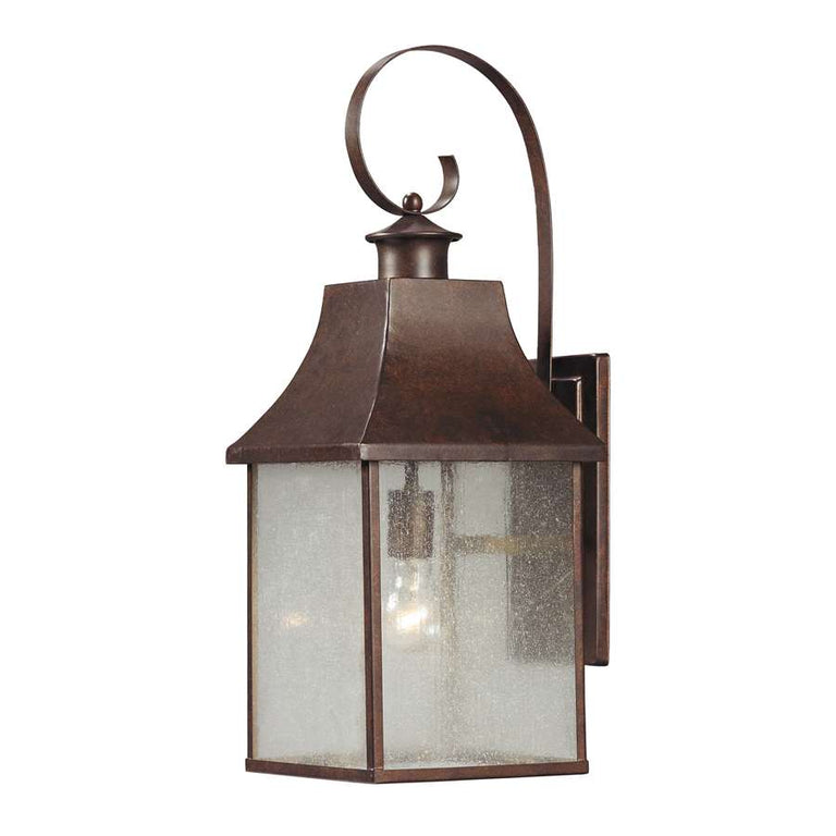 Elk Lighting Town Square 1 Light Outdoor Sconce in Hazelnut Bronze