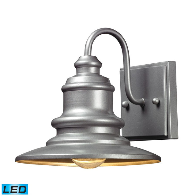 Elk Lighting Marina 1 Light Outdoor Sconce in Matte Silver
