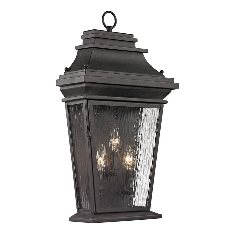 Elk Lighting Forged Provincial Collection 3 Light Outdoor Sconce