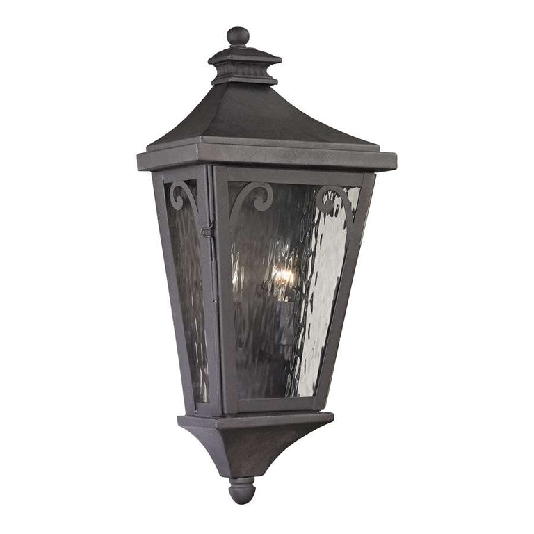 Elk Lighting Forged Camden Collection 2 Light Outdoor Sconce, Charcoal