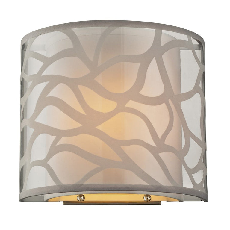 Elk Lighting Autumn Breeze Collection 1 Light Sconce in Brushed Nickel