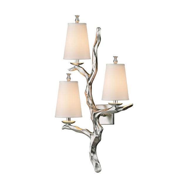 ELK Sprig  Wall Sconce in Silver Leaf