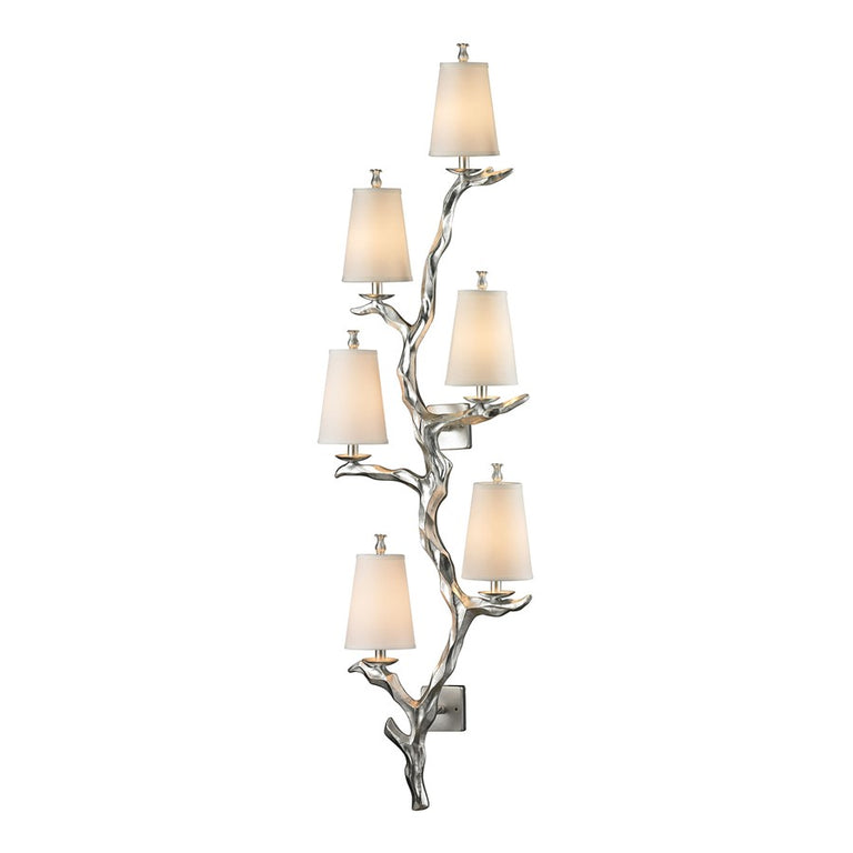 ELK Sprig  Wall Sconce in Silver Leaf