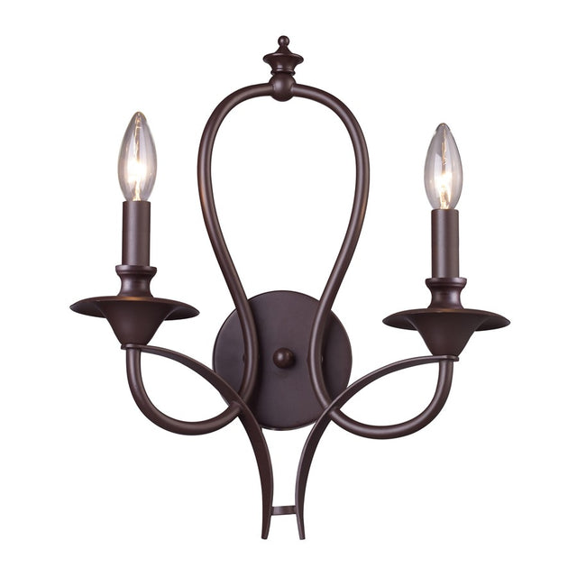 Elk Lighting Medford 2-Light Sconce in Oiled Bronze