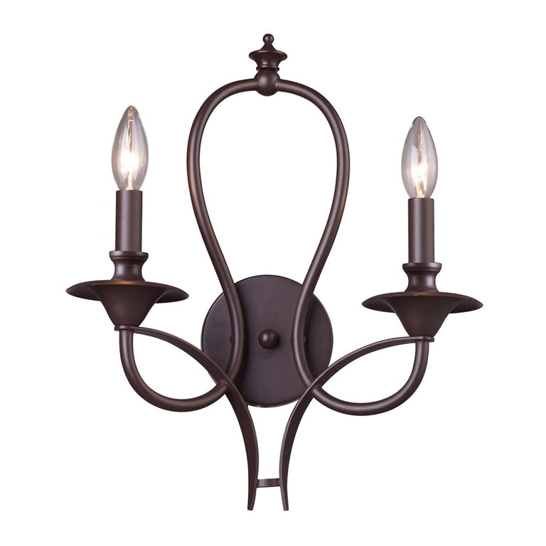 Elk Lighting Medford 2-Light Sconce in Oiled Bronze