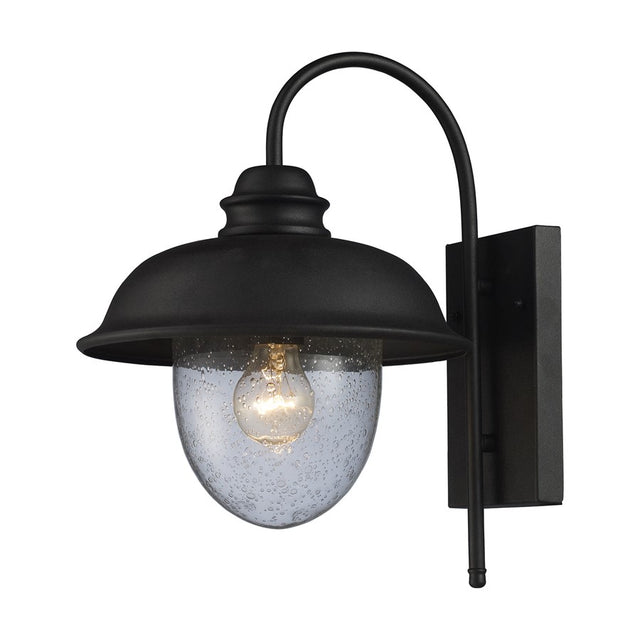 Elk Lighting Streetside CafÃƒÂ© 1-Light Outdoor Sconce in Matte Black