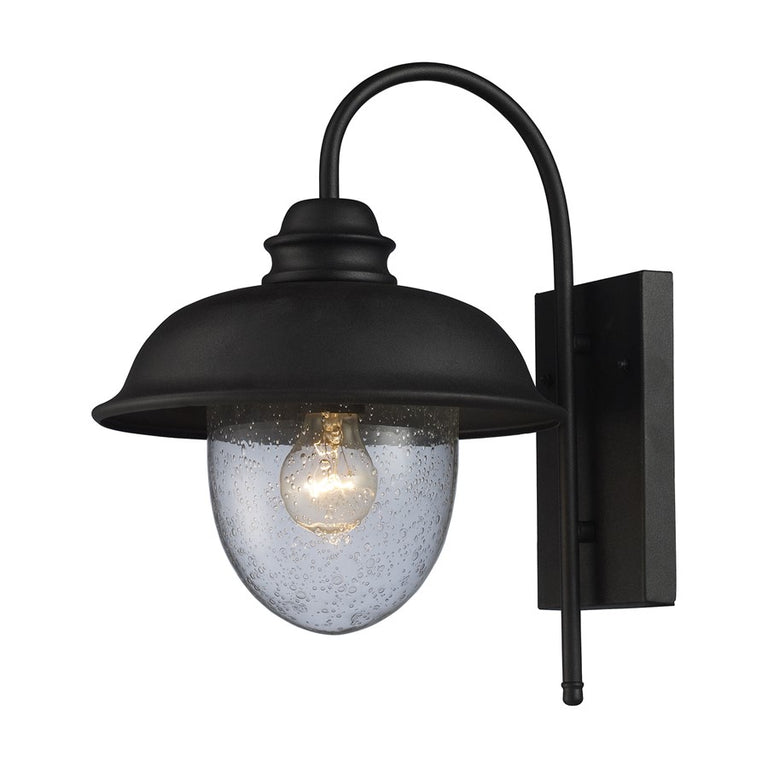 Elk Lighting Streetside CafÃƒÂ© 1-Light Outdoor Sconce in Matte Black