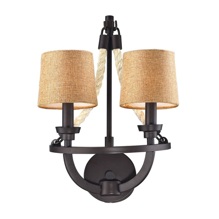 Elk Lighting Natural Rope 2 Light Sconce