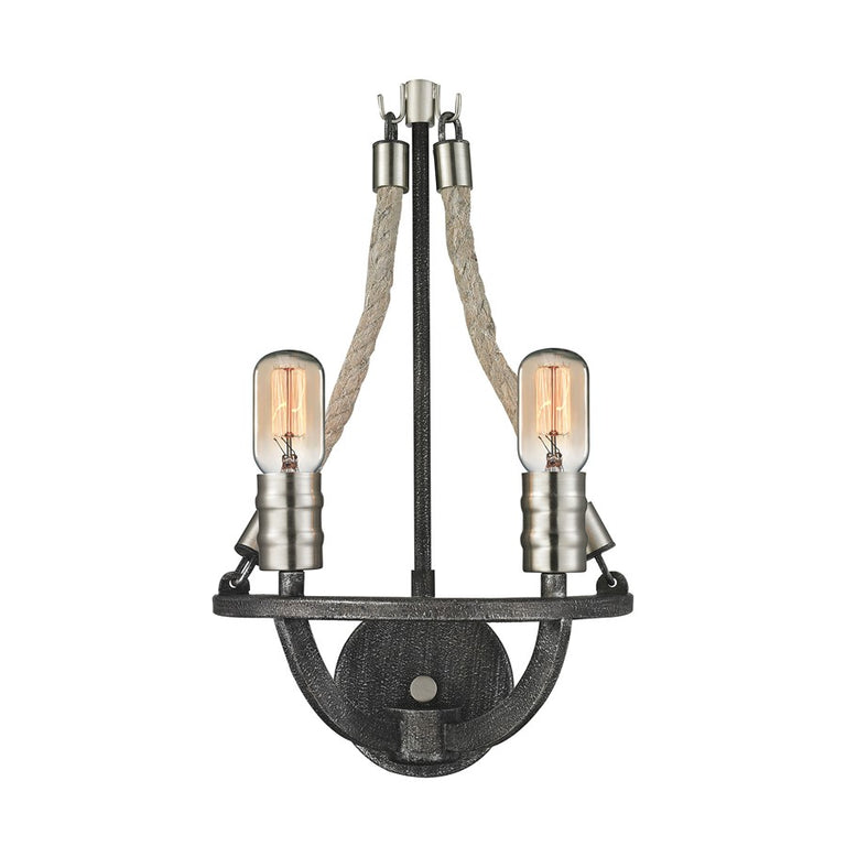 Elk Lighting Natural Rope 2 Light Sconce