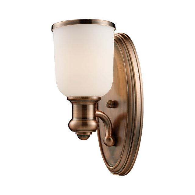 Elk Lighting Brooksdale 1-Light Sconce in Antique Copper