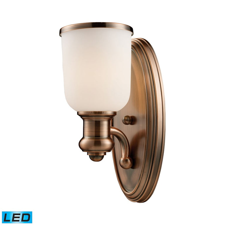 Elk Lighting Brooksdale 1-Light Sconce in Antique Copper